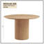 Table de salle à manger à dessus en bois 47,24 pouces - Table de cuisine et de bureau peu encombrante avec finition en chêne