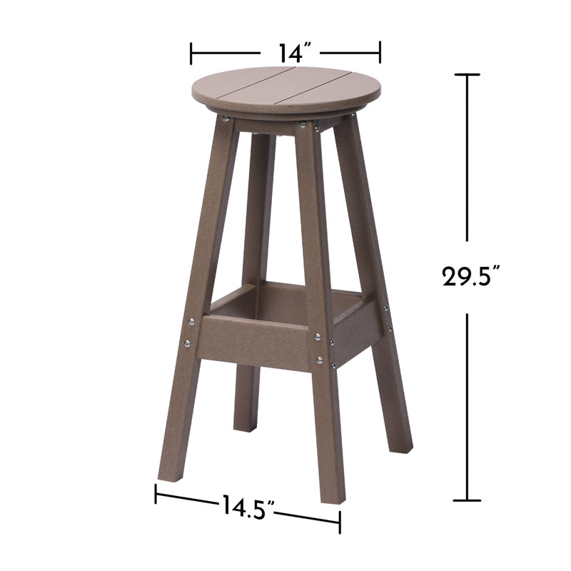 Tabourets de bar H 29,5 po Marck, Brun