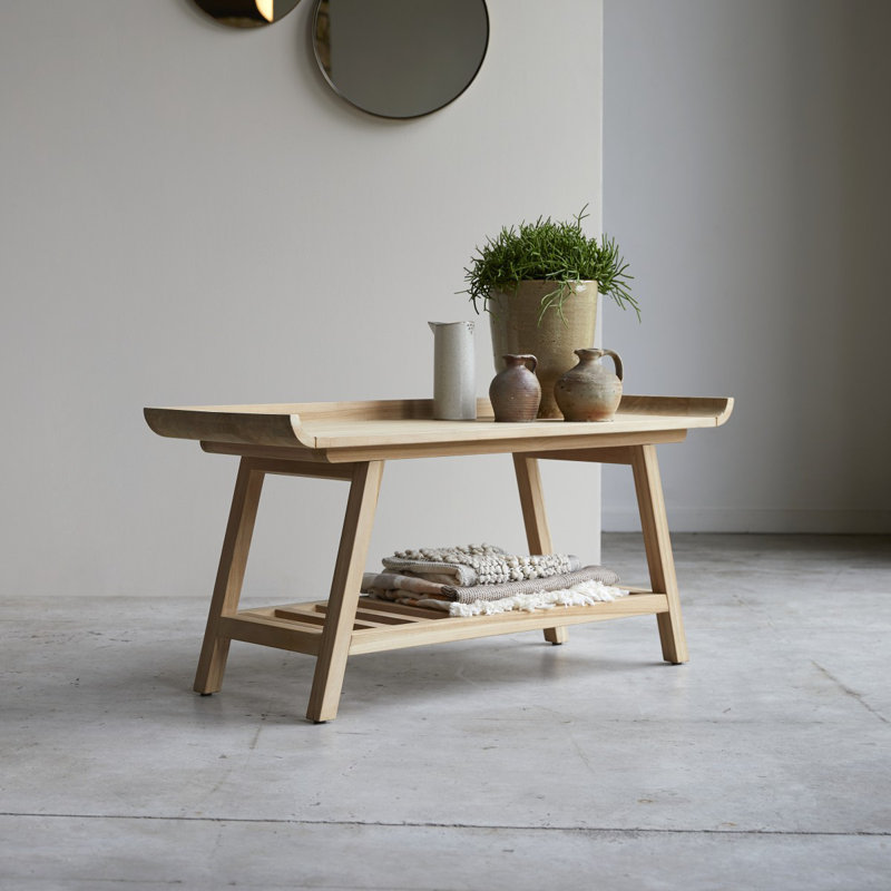 Pampa 110cm Solid Wood Console Table, 50cm H x 110cm W x 40cm D, Natural Wood