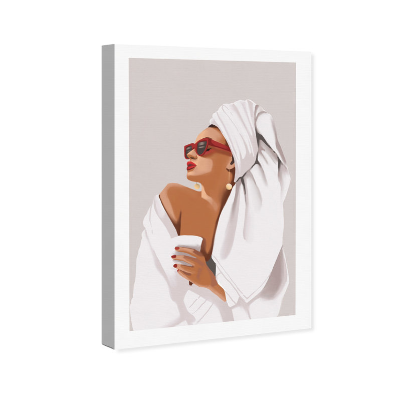 «Her Morning routine» - impression, Toile tendue, H 54 po x l 36 po, Sans cadre