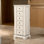 Commode pivotante à 6 tiroirs pour la lingerie avec miroir Norcross, blanc antique