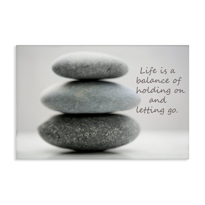 Life Is A Balance Stones, conception de Sandro De Carvalho, H 16 po x l 24 po