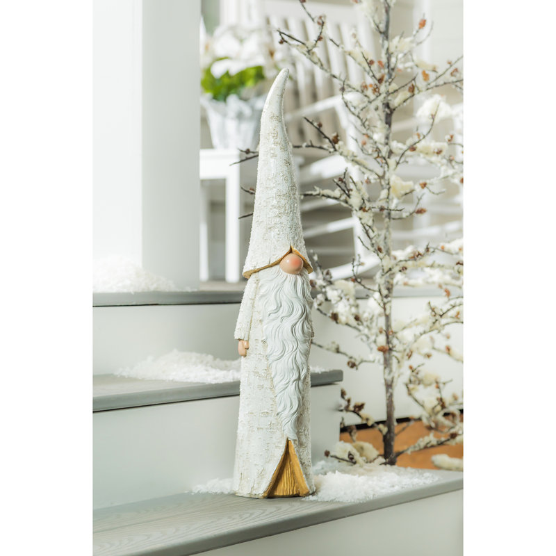 Statue de jardin pyrite en bouleau gnome