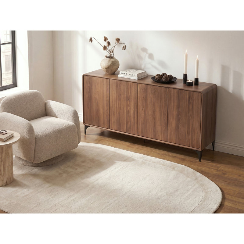4 Door Sideboard COWELL Dark Brown