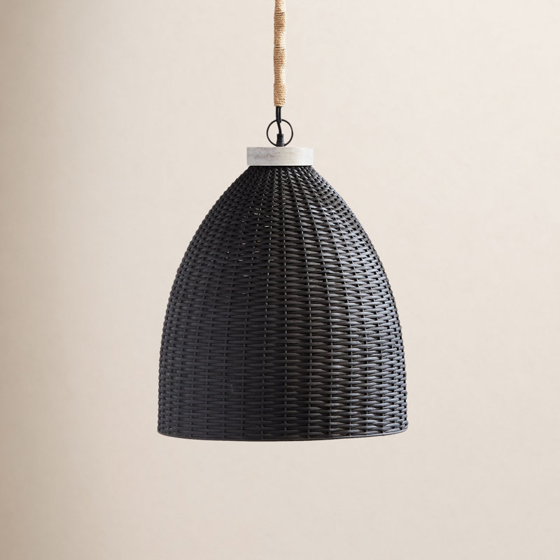 1 - Light Pendant, 92" H x 18" W x 18" D, Blackwash