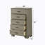 Commode avec cinq tiroirs de rangement, commode verticale en bois pour chambre à coucher