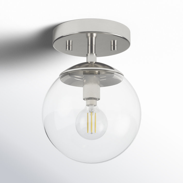 Kalita Single Light Glass Flush Mount
