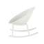 Chaise berçante, conception moderne avec stable et cadres, polypropylène résistant aux intempéries, profondeur 26,42 po, largeur 30,9 po, hauteur 31,56 po, lignes d'assemblage nécessaires, matériau, fabrication en plastique blanc, 31,30 po