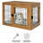 PETMAKER Furniture-Style Dog Crate - Acacia Wood Kennel with Double Doors and Cushion-87236531-87236532