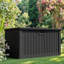 Boîte de rangement de terrasse intérieure verrouillable 230 gallons avec séparateurs amovibles-108191041