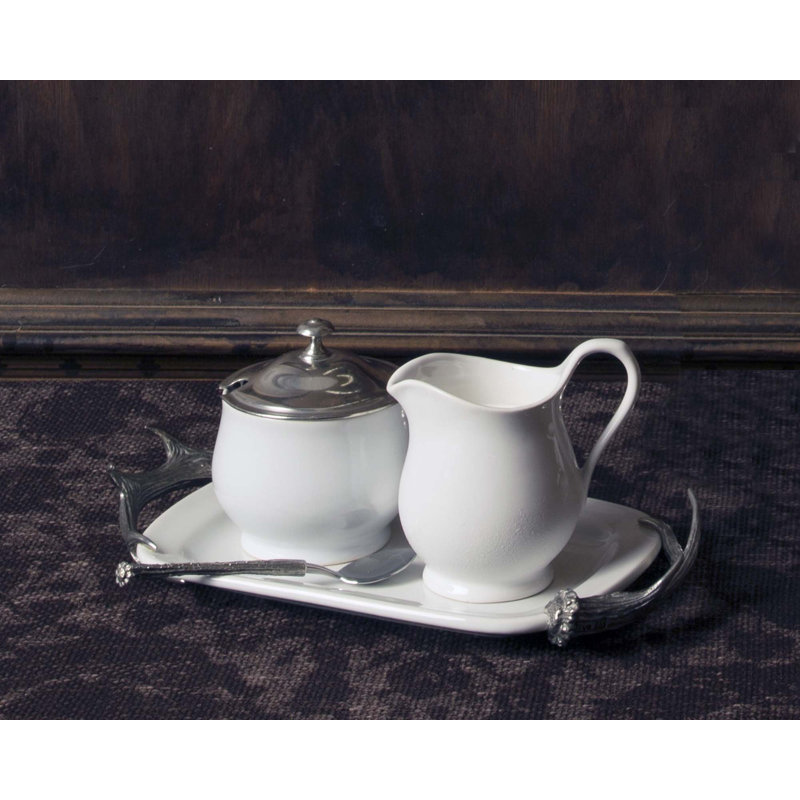 Lodge Stoneware Sugar And Creamer Set
