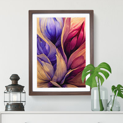 Lively Flowers Abstract - Framed Print