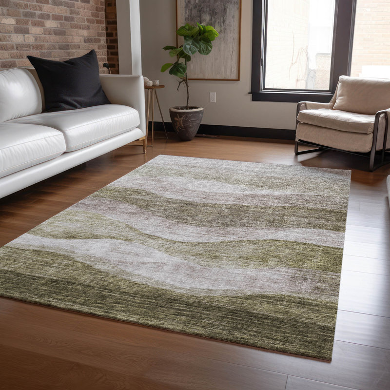 Tapis intérieur / extérieur brun Louisa , 10 pi x 14 pi