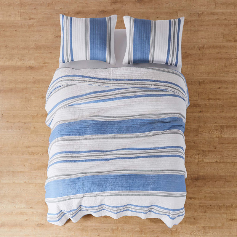 St Bart Stripe Full/Queen Quilt Set