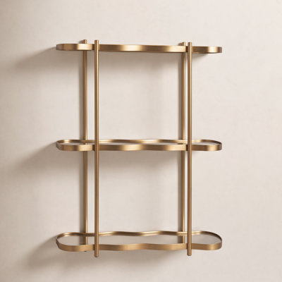 Curventi Decorative Three-Tier Wavy Wall Shelf