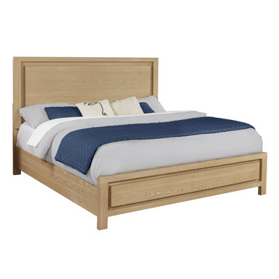 Modern Light Oak Panel Bed