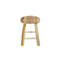 Tabouret rond en bois de teck