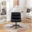Chaise de bureau noire pivotante ajustable, siège large, fauteuil de coiffeuse-756570624