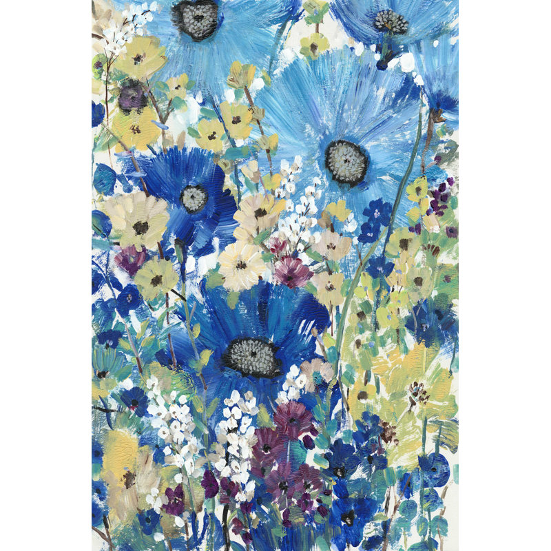 Garden Blues I, H 18 po x l 12 po x P 1,25 po
