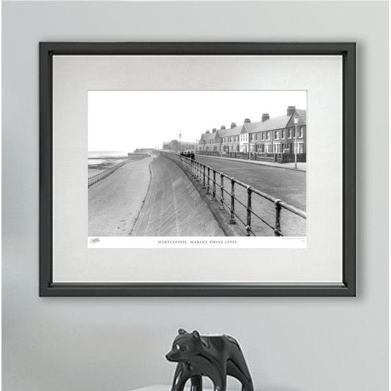 Hartlepool, Marine Drive C1955 - Single Picture Frame Print, 28cm H x 36cm W x 2.3cm D