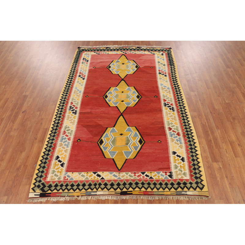 Tapis kilim à teinture végétale 5 x 8 po