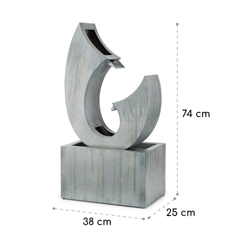 Outdoor Metal Waterfall Fountain with Lights