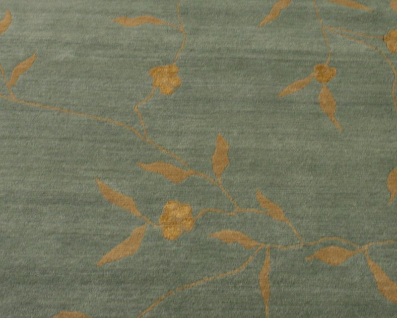 Climbing Floral Area Rug in Blue/Green/Yellow, Rectangle 8' x 10'