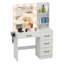 Bureau de maquillage avec miroir et lumières-711912623