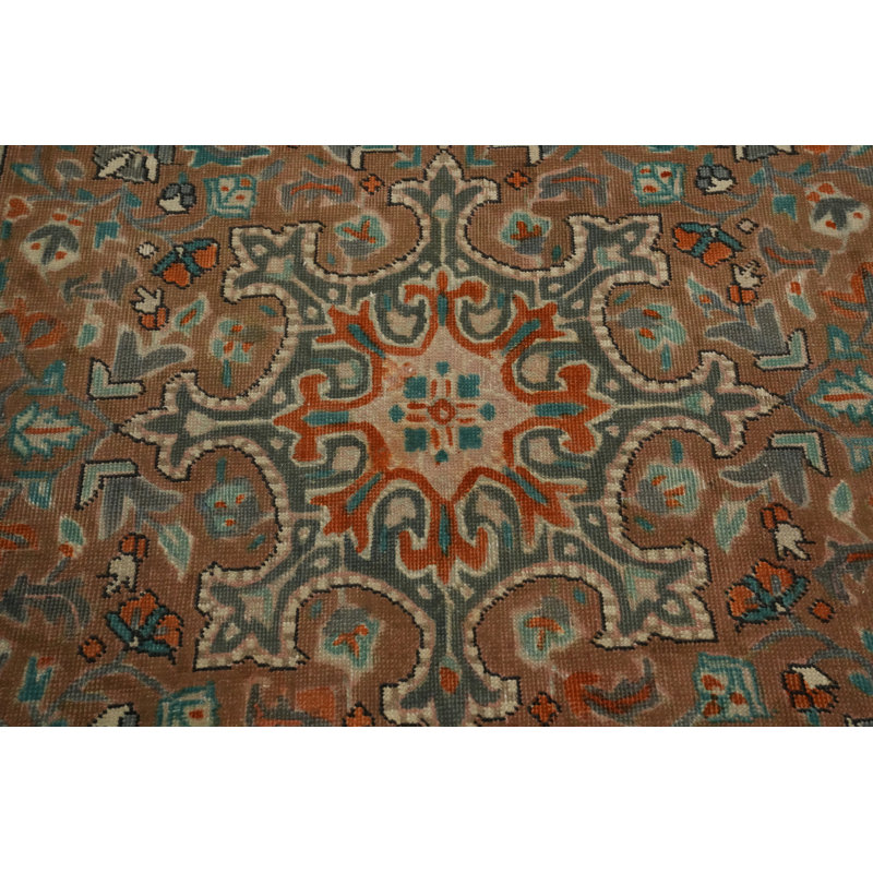 Tapis traditionnel rétro en laine médaillon 3 x 6
