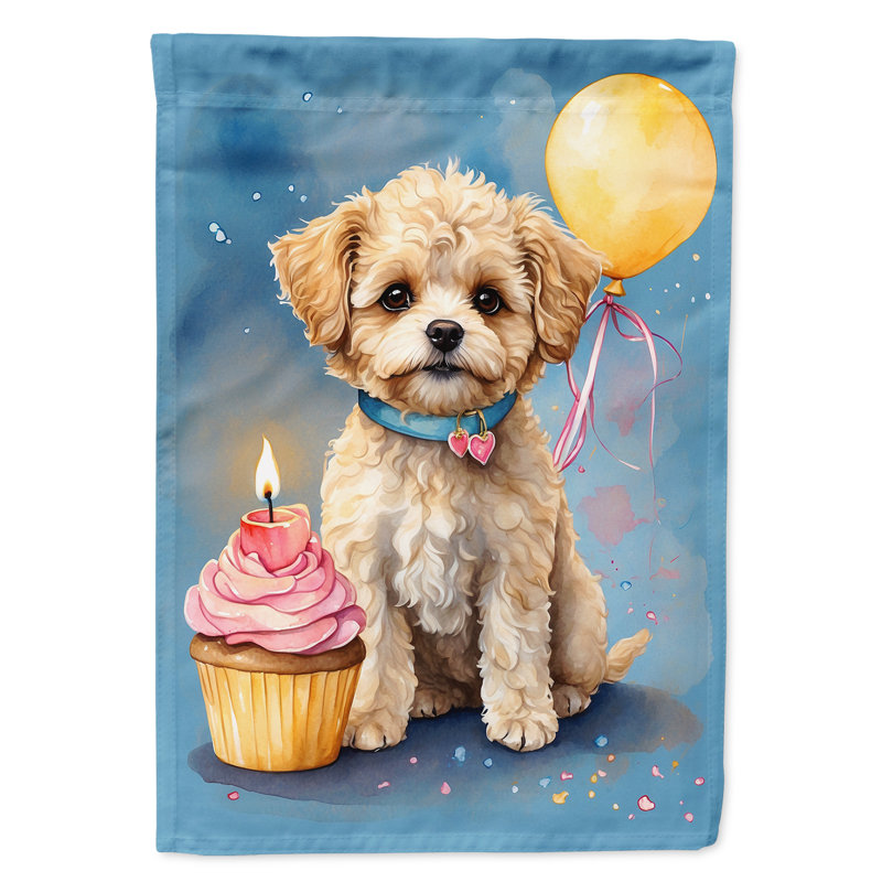 Drapeau «Happy Birthday House», Maltipoo
