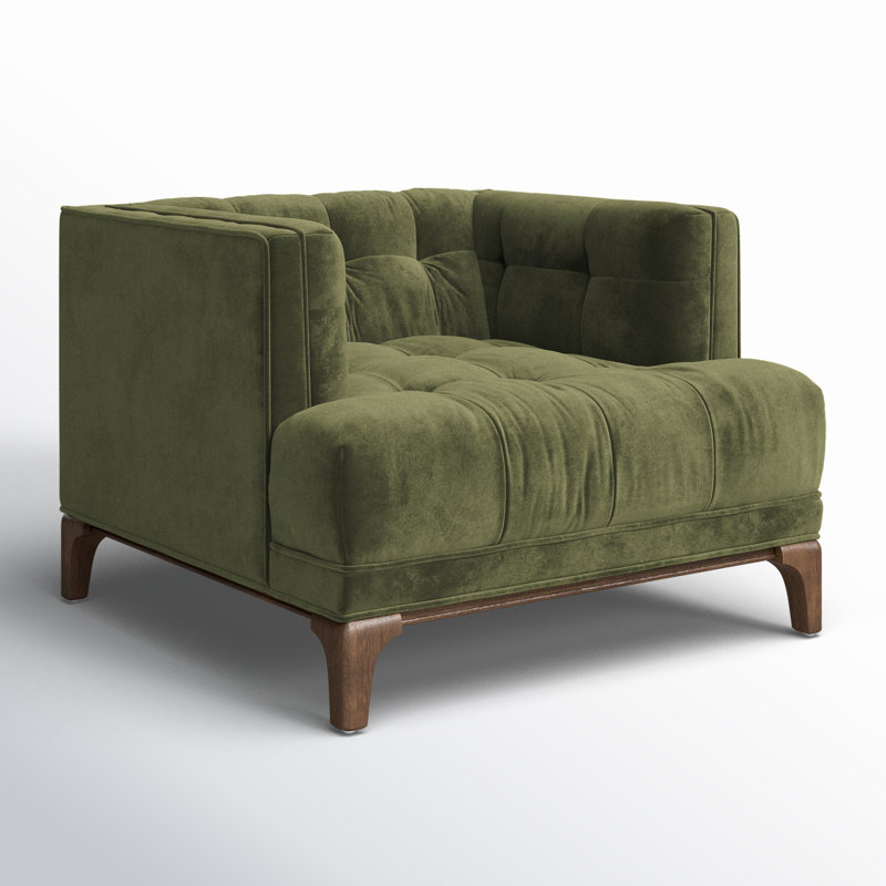 Dylan Armchair, Sapphire Olive Polyester Blend