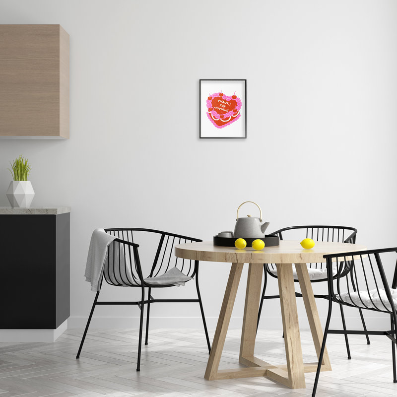 Merci pour rien, art giclée par House of Lulu, H 14 po x l 11 po, Giclée encadrée noir minuit