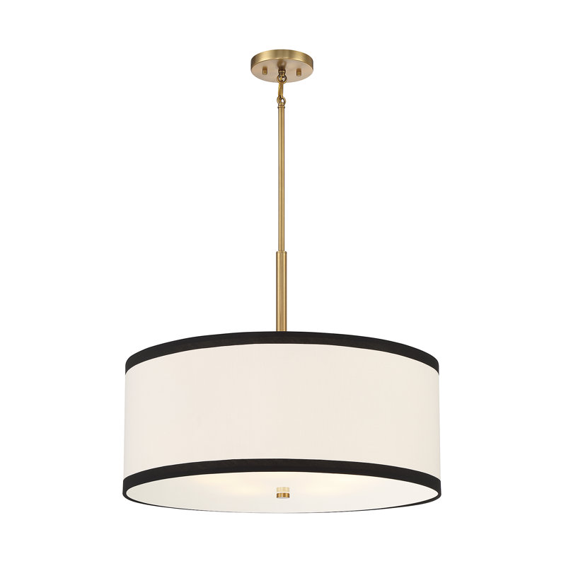 Lustre tambour 5 lumières à abat-jour Hackley