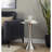 Metal Accent Table In Brushed Nickel