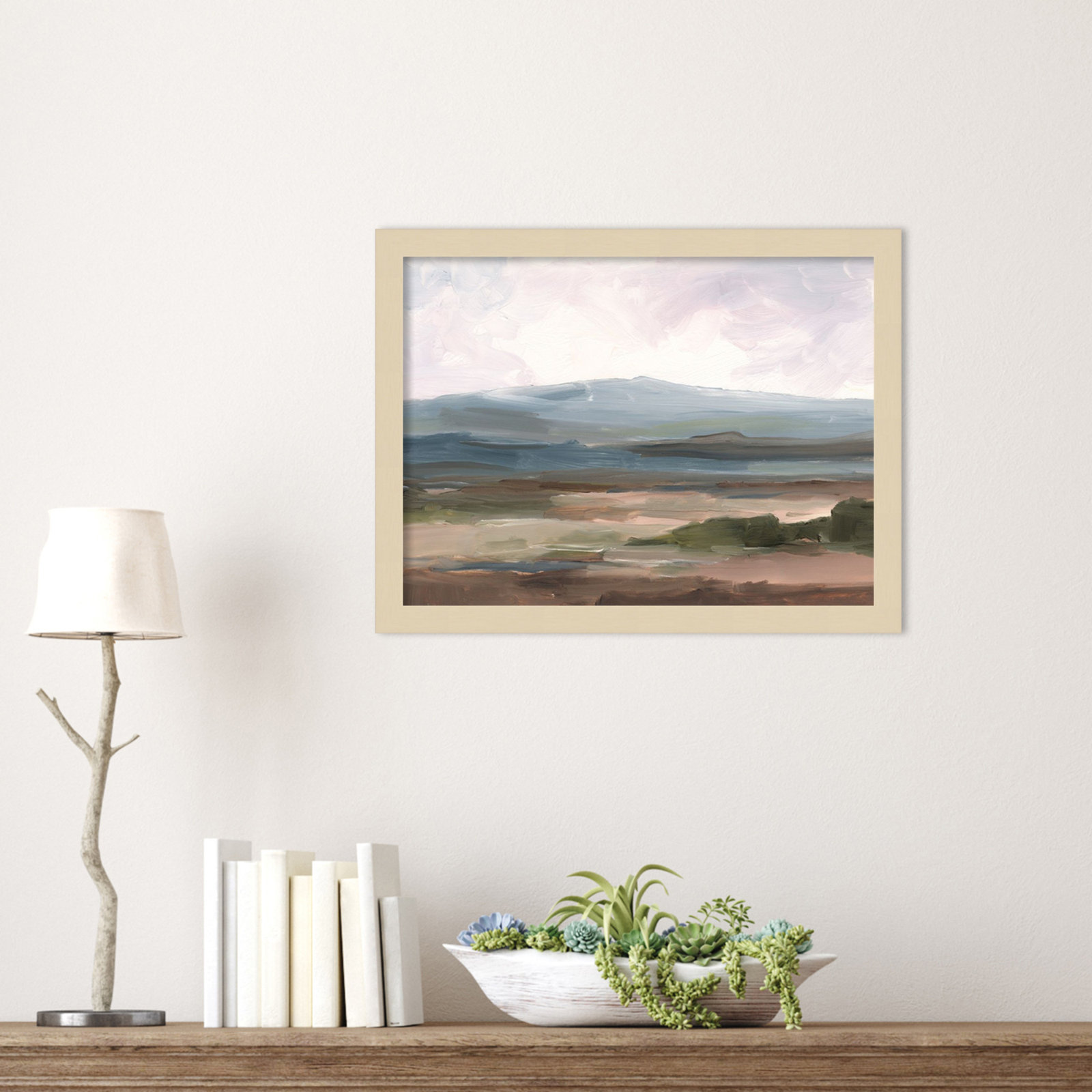 Ethan Harper "Serene Mountain Study II" Print, Brown, 13" H x 17" W