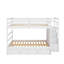 Lit superposé double avec lit gigogne et escalier-609263788