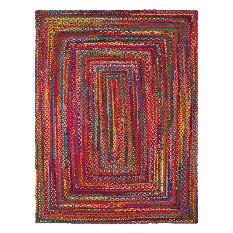 Tapis en jute tissé à la main, 4,0 x 6,0 pieds | Matériau en jute 100% naturel, dessous antidérapant, hauteur de poils de 0,04 pouce | Écologique, d'aspirateur, texture douce | Parfait pour le salon, la chambre à coucher et le couloir