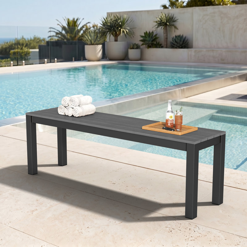 Banc d'extérieur en aluminium, Grey