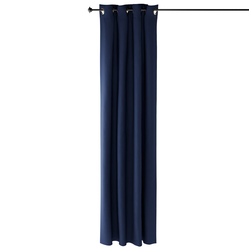 Mileti Blackout Curtain Single Panel, 42" W x 84" L, Dark Blue