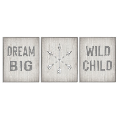  Dream Big Boho Arrows 3 PC Giclee Art Set by Ashley Calhoun
