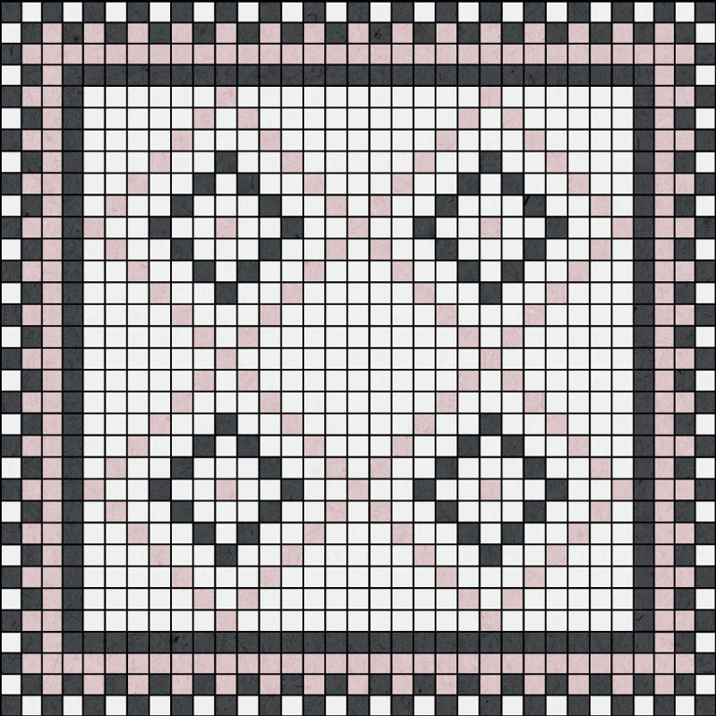 Roma Pink Easy to Clean Vinyl Mat, Rectangle 2' x 3'