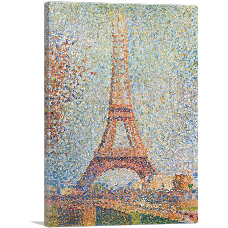 «The Eiffel Tower 1889» par Georges Seurat, reproduction d'art sur toile tendue, H 18 po x l 12 po x 1,5 po
