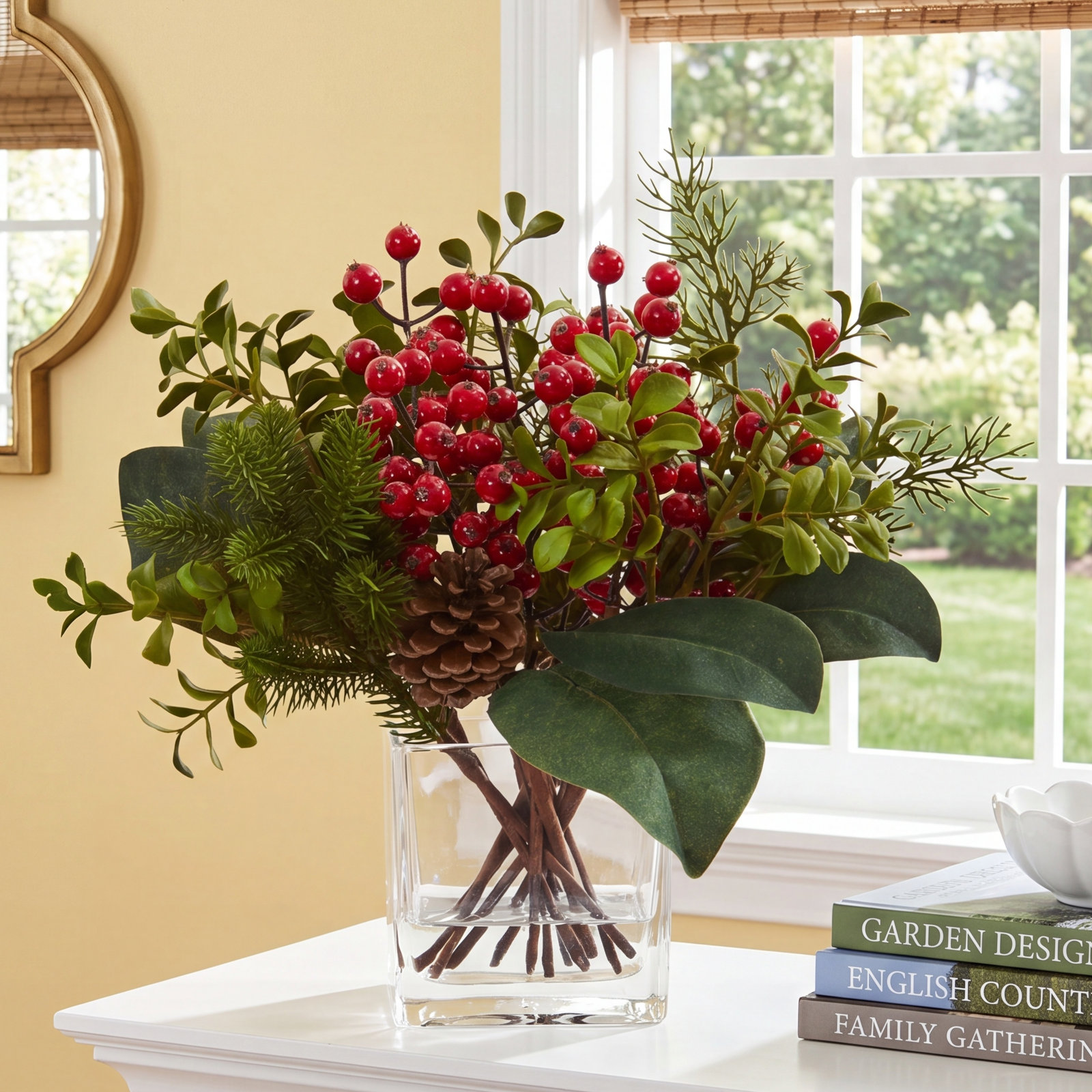 Pine Boxwood Floral Arrangement