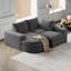 Canapé modulaire incurvé en forme de L 99 po - Nuage de chenille, sans os, sièges profonds - Salon / chambre à coucher-129466636
