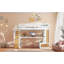 Lit mezzanine double avec bureau et amp; Tablettes - aucun sommier nécessaire, robuste et amp; Durable!