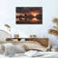«Cowboy Riding Horse In Desert Landscape With Reflection», art mural sur toile-1297979232