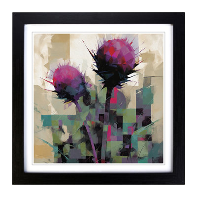 Thistle Suprematism - Framed Print