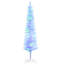 Arbre de Noël artificiel haute 5 pi HOMcom avec 250 branches colorées et 150 lumières colorées à DEL, blanc-680565047-680565046
