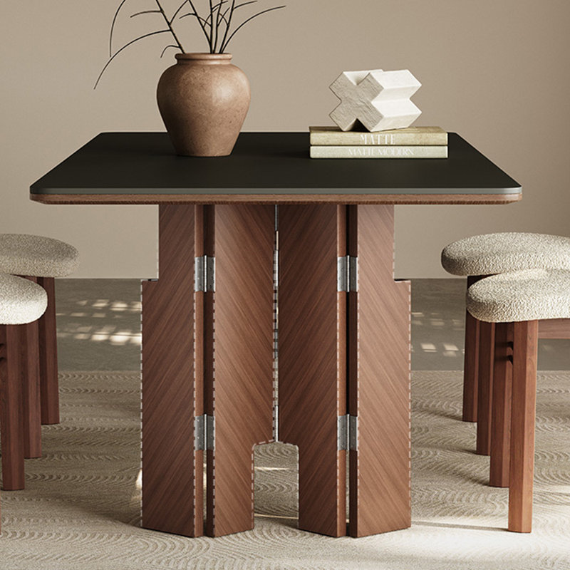 Supporte entièrement la table de salle à manger rectangulaire moderne, H 29,52 po x L 70,86 po x l 31,49 po