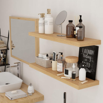 3.8 cm H x 90 cm W Floating Shelf Bookcase